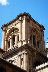 Granada Cathedral bell tower.