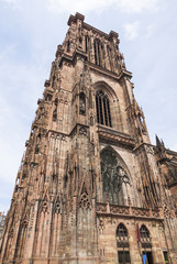 Fototapeta premium Tower of Strasbourg Cathedral (Notre Dame), France