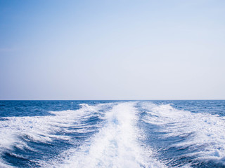 foam wave from speed boat