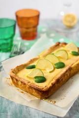 Homemade lemon curd tart