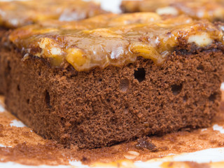 Piece of toffee cake