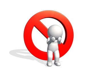 3d small people - stop sign