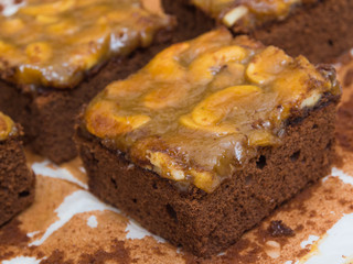 Toffee Cashew nut with caramel cake