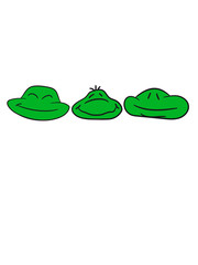 3 faces frog buddies team heads pattern funny