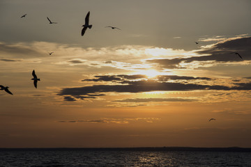 Закат солнца, &ensp;sun-down