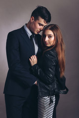 Portrait of a hugging couple