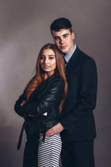 Portrait of a hugging couple