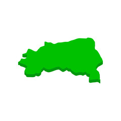 Fototapeta premium Brazil map icon, isometric 3d style 