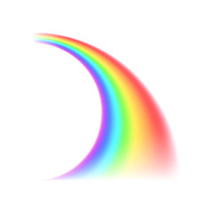 Rainbow curved line icon,realistic style 