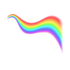 Rainbow curved line icon,realistic style 