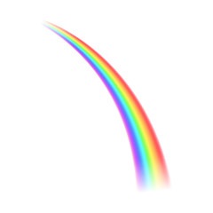 Rainbow icon, realistic style 