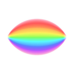 Rainbow icon, realistic style 