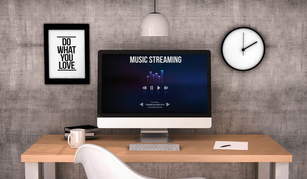 workspace computer music streaming