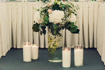 wedding decoration - candles and flowers