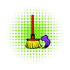 Brush for a floor icon, comics style 