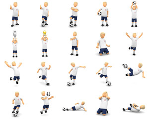 Englische Fußballer - Sammlung, 20 mal 3D-Männchen