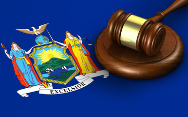 New York US State Law Legal System Concept
