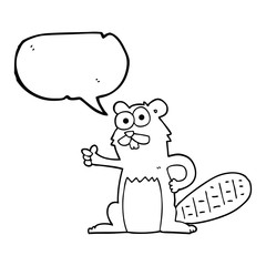 speech bubble cartoon beaver