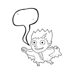 speech bubble cartoon vampire