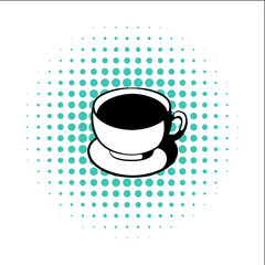 Cup of coffee comics icon 