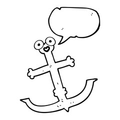 speech bubble cartoon anchor