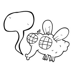 speech bubble cartoon fly