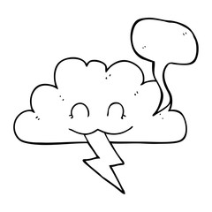 speech bubble cartoon storm cloud