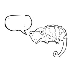 speech bubble cartoon chameleon