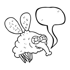 speech bubble cartoon fly