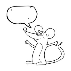 speech bubble cartoon mouse