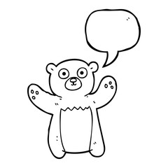 speech bubble cartoon teddy bear