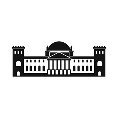 Fototapeta premium German Reichstag building icon, flat style