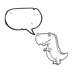 speech bubble cartoon dinosaur