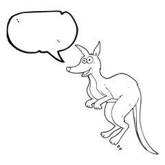 speech bubble cartoon kangaroo