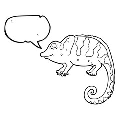 speech bubble cartoon chameleon