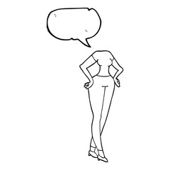 speech bubble cartoon headless body (add own photographs)