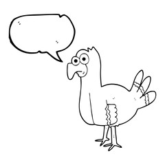 speech bubble cartoon bird