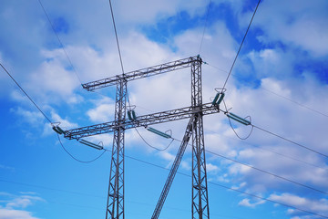 Reliance power lines with cables.