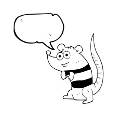 speech bubble cartoon rat