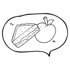 speech bubble cartoon packed lunch