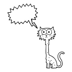 speech bubble cartoon cat