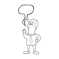 speech bubble cartoon businessman