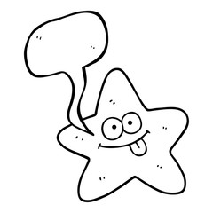 speech bubble cartoon starfish