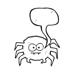 Fototapeta premium speech bubble cartoon spider
