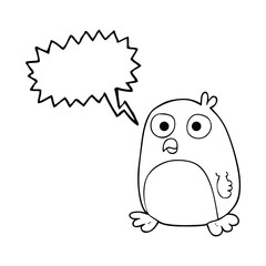 speech bubble cartoon penguin