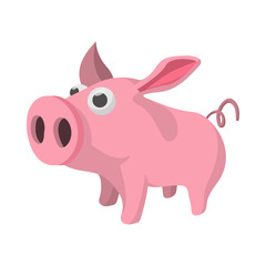 Pig cartoon icon