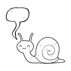 speech bubble cartoon cute snail