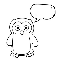 speech bubble cartoon penguin