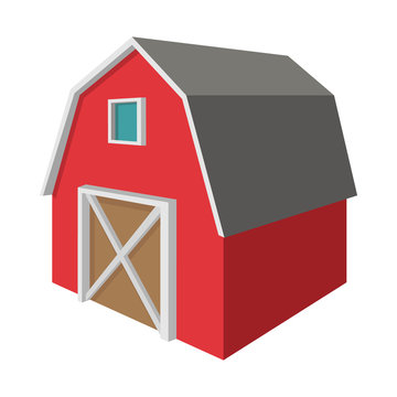 Shed cartoon icon 
