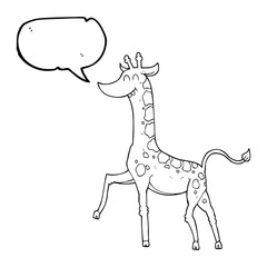 speech bubble cartoon giraffe